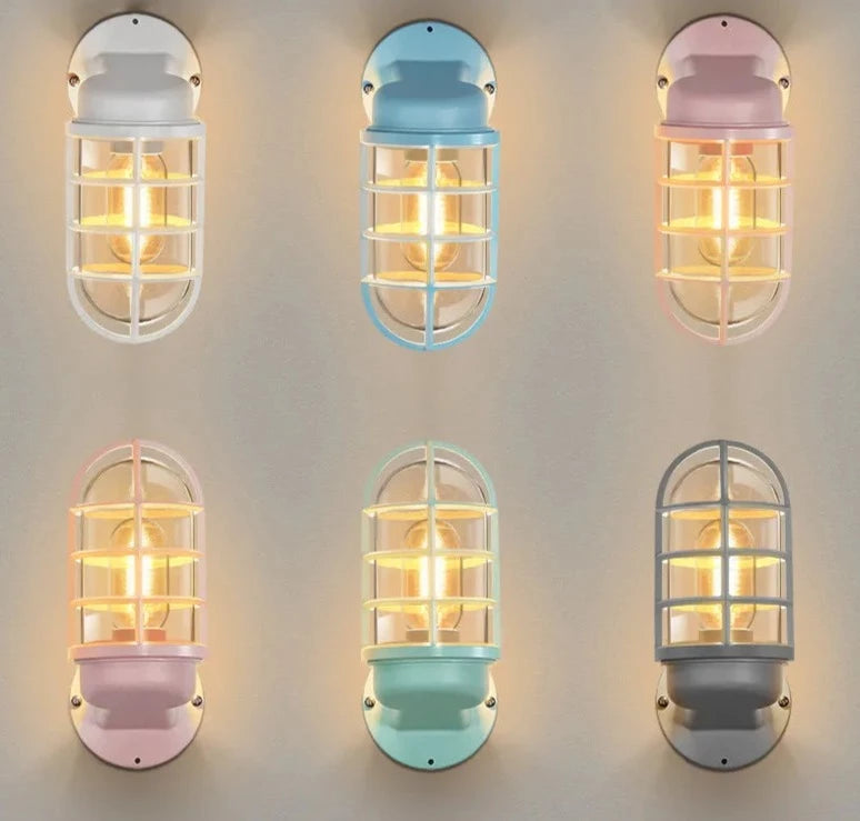 Wand lamp Nordic LED Wall Light Outdoor Lighting Glass Shade Outdoor Wall Lamp Courtyard Porch Lights Buiten Ver lighting