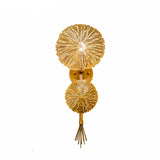 Nordic Gold Lotus Leaf Wall Lamp Led Mirror Wall Sconce Light for Bedroom Kitchen Stair Home Fixtures Industrial Decors Luminaire
