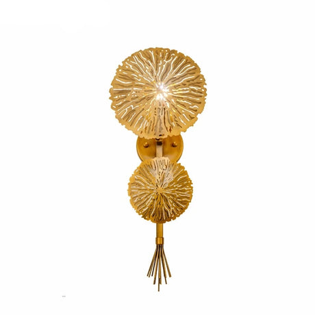 Nordic Gold Lotus Leaf Wall Lamp Led Mirror Wall Sconce Light for Bedroom Kitchen Stair Home Fixtures Industrial Decors Luminaire