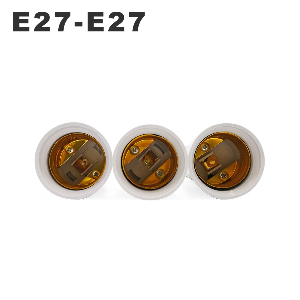 E27 To E27 Lamp Base Extender 65mm 95mm 197mm Lamp Holder Converter E27-E27 Flame Retardant Lamp Socket Adapter For Light Bulb
