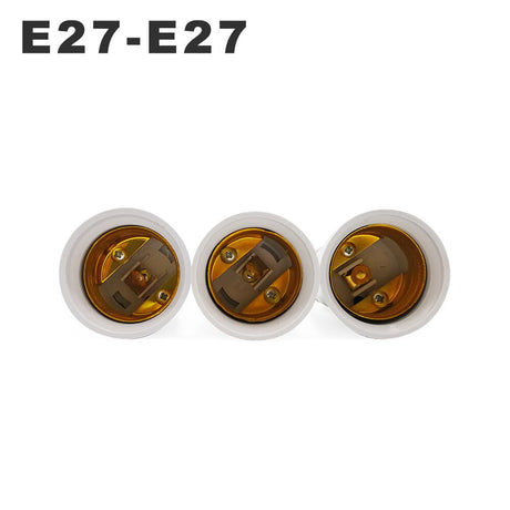 E27 To E27 Lamp Base Extender 65mm 95mm 197mm Lamp Holder Converter E27-E27 Flame Retardant Lamp Socket Adapter For Light Bulb