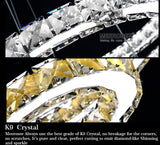 LED Crystal Chandelier Light Modern LED Circle Chandelier Lamp Hanging Lustres LED Ring Lighting Home Decoration
