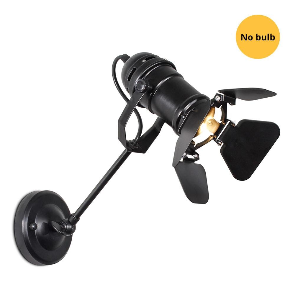 LED Retro Track Light Hotel Restaurant Bar Four-Page Blackout Spotlight Iron Industrial Style Loft Hallway Studio Ceiling Light