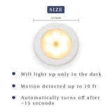6 LED Motion Sensor Night Light - Wireless PIR Infrared Battery Powered Lamp