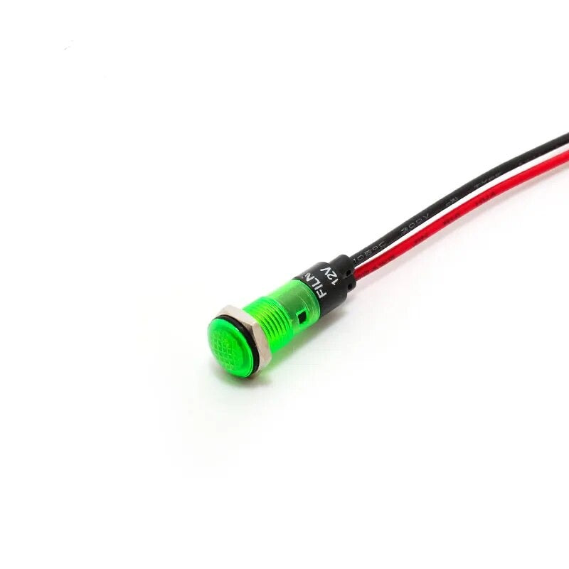 LED light indicator lamp pilot light signal light 8mm