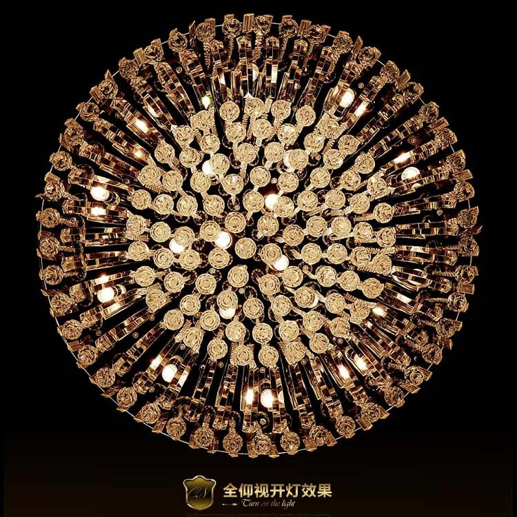 Crystal Ceiling Lights Modern Lamps Luxury Ceiling lamps Chrome luminaria decken leuchte Round Crystal Lighting Home LED Fixture