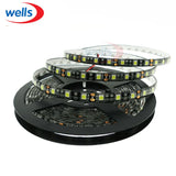 DC12V 5m 5050 LED Strip 60LED/M White Warm White RGB Black PCB 5050 SMD LED Strip Waterproof IP65/Waterproof IP20