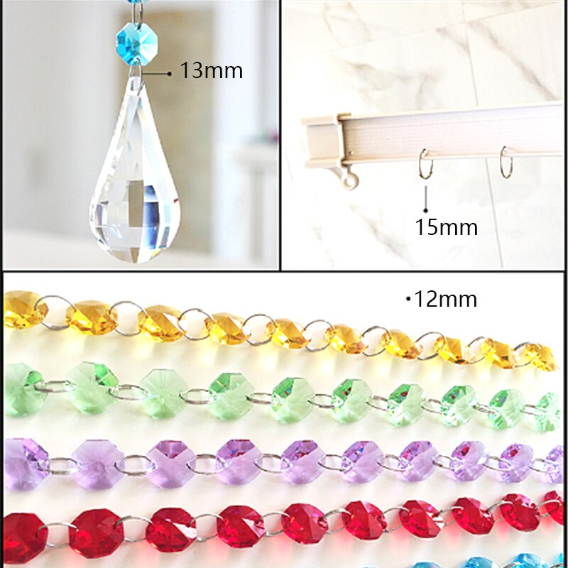 100x 11mm 12mm 13mm 15mm 20mm round stainles steel ring crystal for Chandelier Ball Parts Bead light accessorise Curtain connect