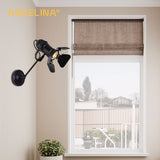 LED Retro Track Light Hotel Restaurant Bar Four-Page Blackout Spotlight Iron Industrial Style Loft Hallway Studio Ceiling Light