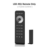 LED Dimmer Switch PWM Wireless RF 2.4G 4-Zone Touch Remote Smart Home Wifi Relay DC12V 24V Controller for Single Color LED Strip