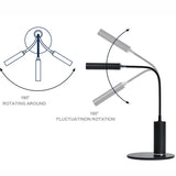 Desk Lamp Led Light USB DC 10Led Black Modern Night Lights Bedside Table Lamps For Student Reading Book Office Working Lighting