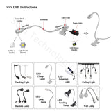 Dia 10mm LED Gooseneck - Silicone Flexible Lamp Holder (10cm–60cm)