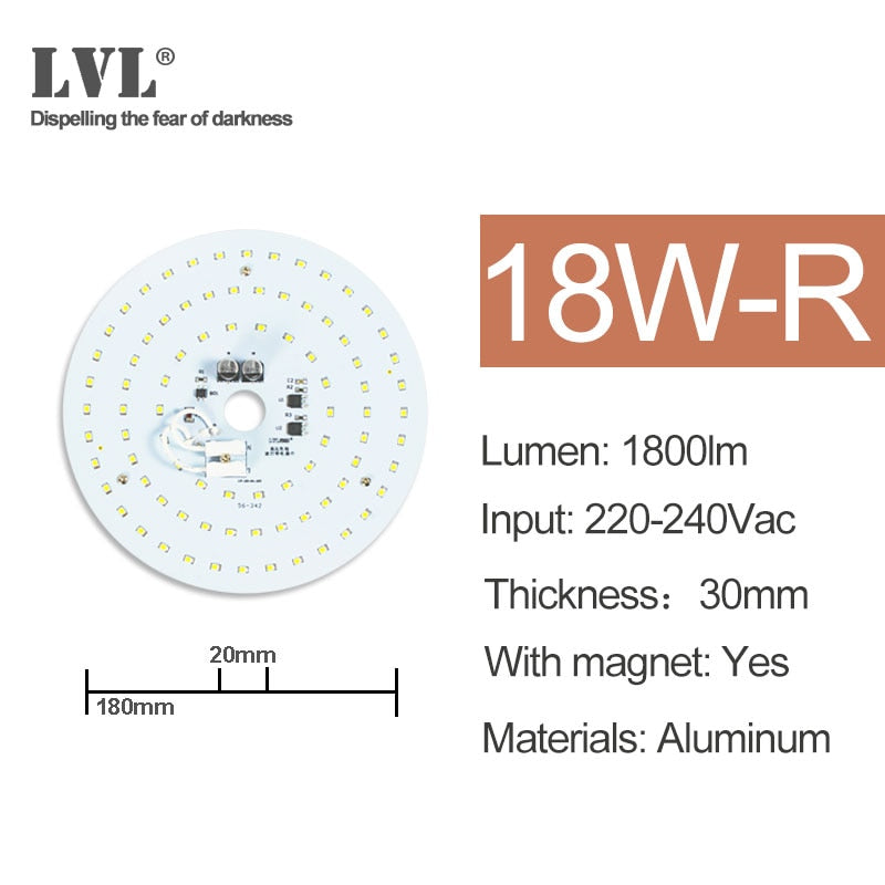 LED Lamp Chip SMD2835 Beads Smart IC 220V Input 6000K 4000K 7W 10W 18W 25W 36W 40W DIY Ceiling Source Light Board