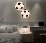 Basketball Football Glass Pendant Lights Modern Led Sport Hanging Lamp for Children's Room Kids Bedroom Home Loft Decors Luminaie