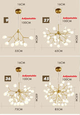 LED Modern Firefly Stylish Tree Branch Lamp Decorative Ceiling Chandelies Hanging Lighting Art Deco for Living Room Bedroom Home