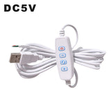 LED Dimmer USB Port Power Supply Line Dimming Color-matching Extension Cable With ON OFF Switch Adapter For LED Light Bulb