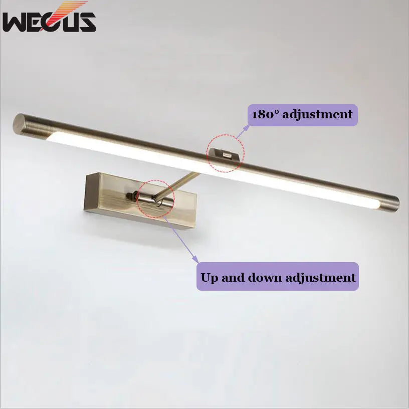 Modern LED Vanity Lights Bathroom Mirror Wall Lamps Waterproof Dimmable 7W Toilet Wall Mounted Lighting Fixtures Sconces