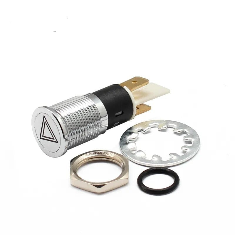 FILN 14mm 12v 24v symbol dash panel warning light indicator lamp metal car boat led dashboard indicator light signal lamp black