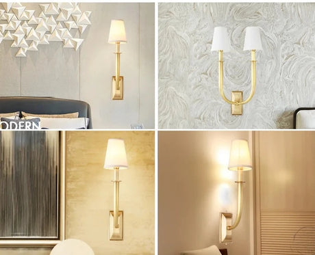 2 heads Wedding decoration wall sconce buckhorn Lamp dressing room led Mirror light dining room Bar Copper indoor wall lighting