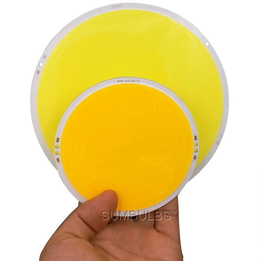 Ultra-Bright Round COB LED Light Chip (108mm/160mm, 50W/200W, DC 12V–14V)