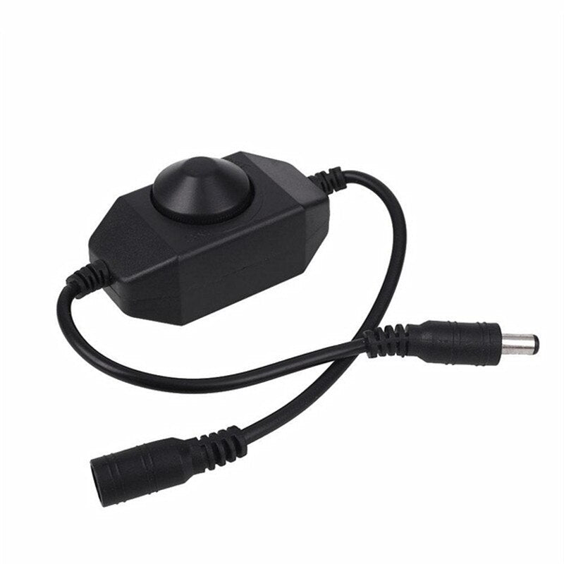 Premium 12V DC 0-100% PWM Manual Knob LED Dimmer Switch for LED Strip Light Black Stylish Lighting Accessories Dimmers Switch