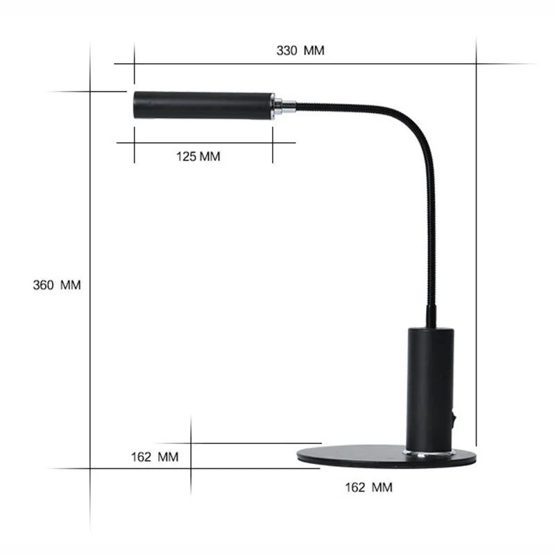 Desk Lamp Led Light USB DC 10Led Black Modern Night Lights Bedside Table Lamps For Student Reading Book Office Working Lighting