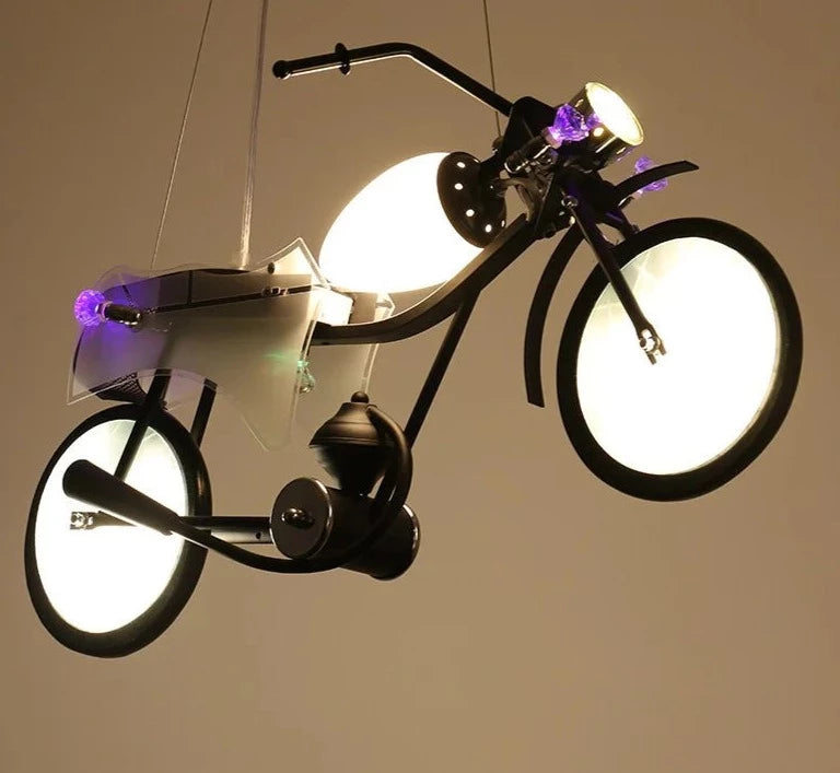 Industrial air chandelier creative personality motorcycle chandelier children's room boys bedroom restaurant Chandelier