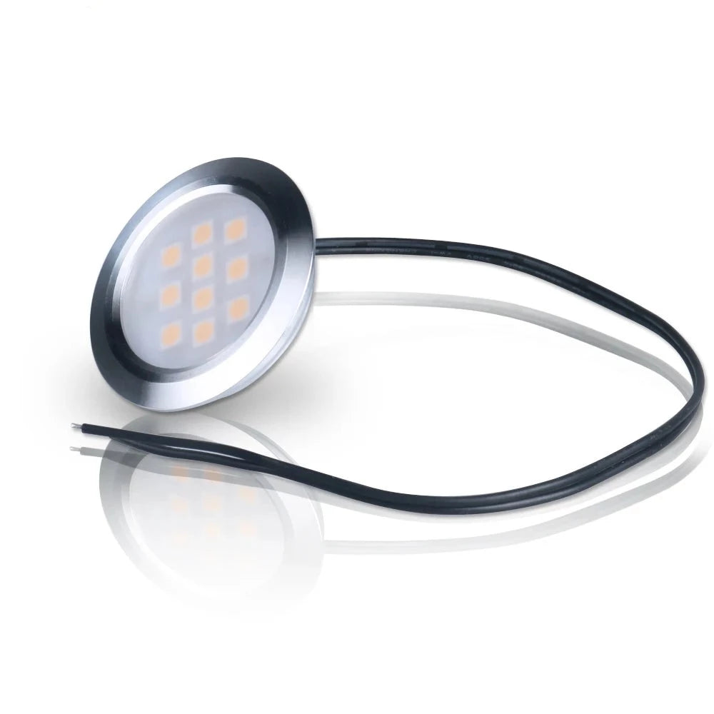 110V 220V Driverless LED Under Cabinet Light Closet Shelf Lighting Kitchen Puck Cupboard Lamps Counter Showcase Bookshelf Lamp