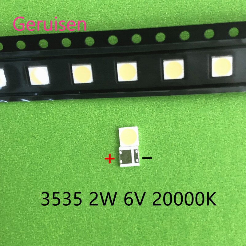 200pcs FOR LCD TV repair LG led TV backlight strip lights with light-emitting diode 3535 SMD LED beads 6V LG 2W