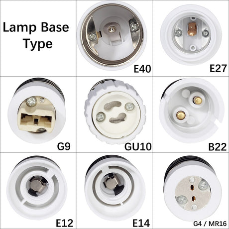 E27 Male to E14 G9 E12 B22 G4 MR16 GU10 E40 Female Lamp Base Lamp Holder Converter Socket Adapter For LED Corn Bulb light
