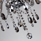 Modern Smoky Grey Fashion Luxury Large Crystal Chandelier Light Living Room Bedroom Hotel Villa Lustre Cristal Fixture