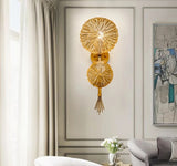 Nordic Gold Lotus Leaf Wall Lamp Led Mirror Wall Sconce Light for Bedroom Kitchen Stair Home Fixtures Industrial Decors Luminaire