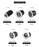 IP68 LED Underground Lamp 6W 9W 12W 15W 18W Recessed Stairs Flood Light Ground Spotlight Waterproof Outdoor Garden 220V 12V 24V