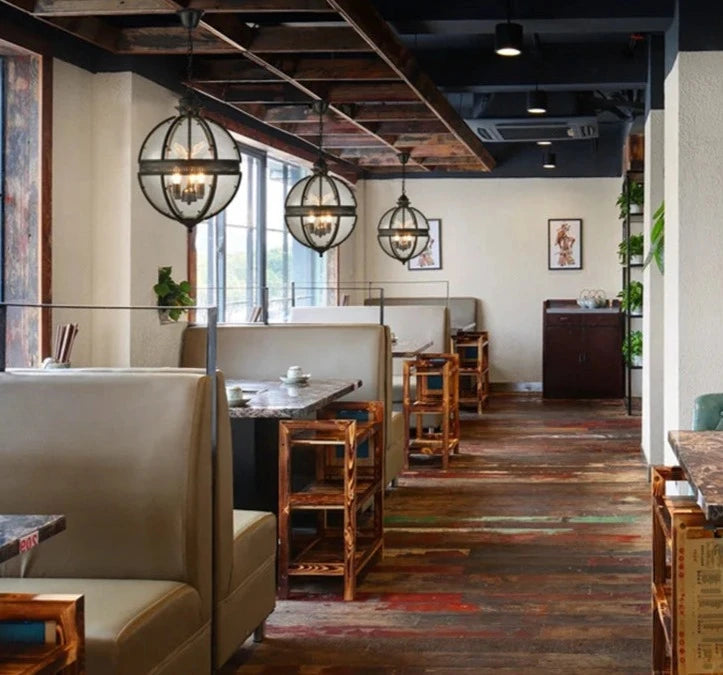 American country retro glass chandeliers cafes clothing stores bars industrial wind personality creative Chandelier