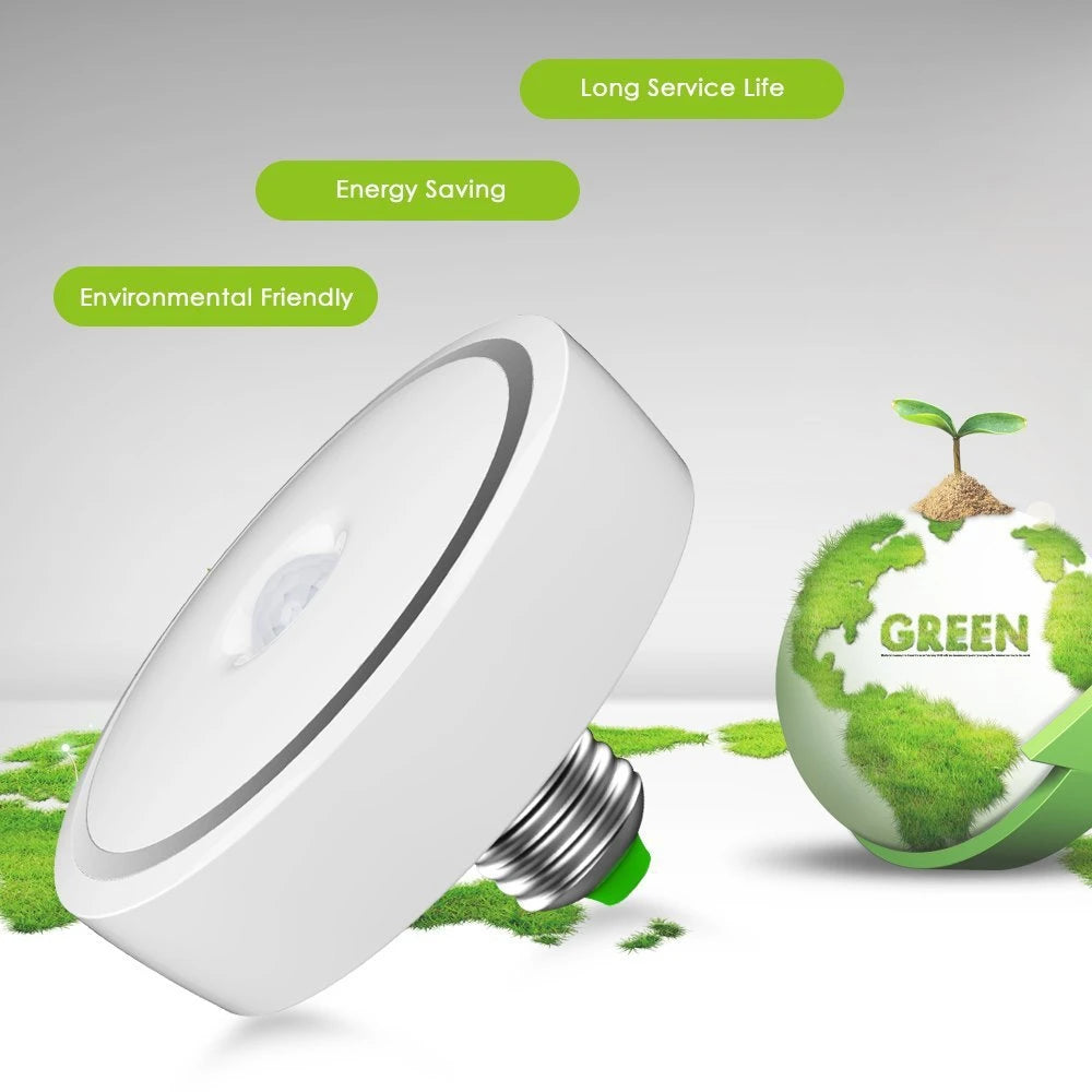 LED PIR Motion Sensor Ceiling Bulb - E27 12W 15W 20W Smart Infrared Light