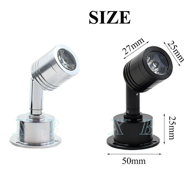 Dimmable 1W 3W LED Spotlights Mini led ceiling Down lights Surface Mounted Light bulbs for cabinet counter showcase AC110V 220V
