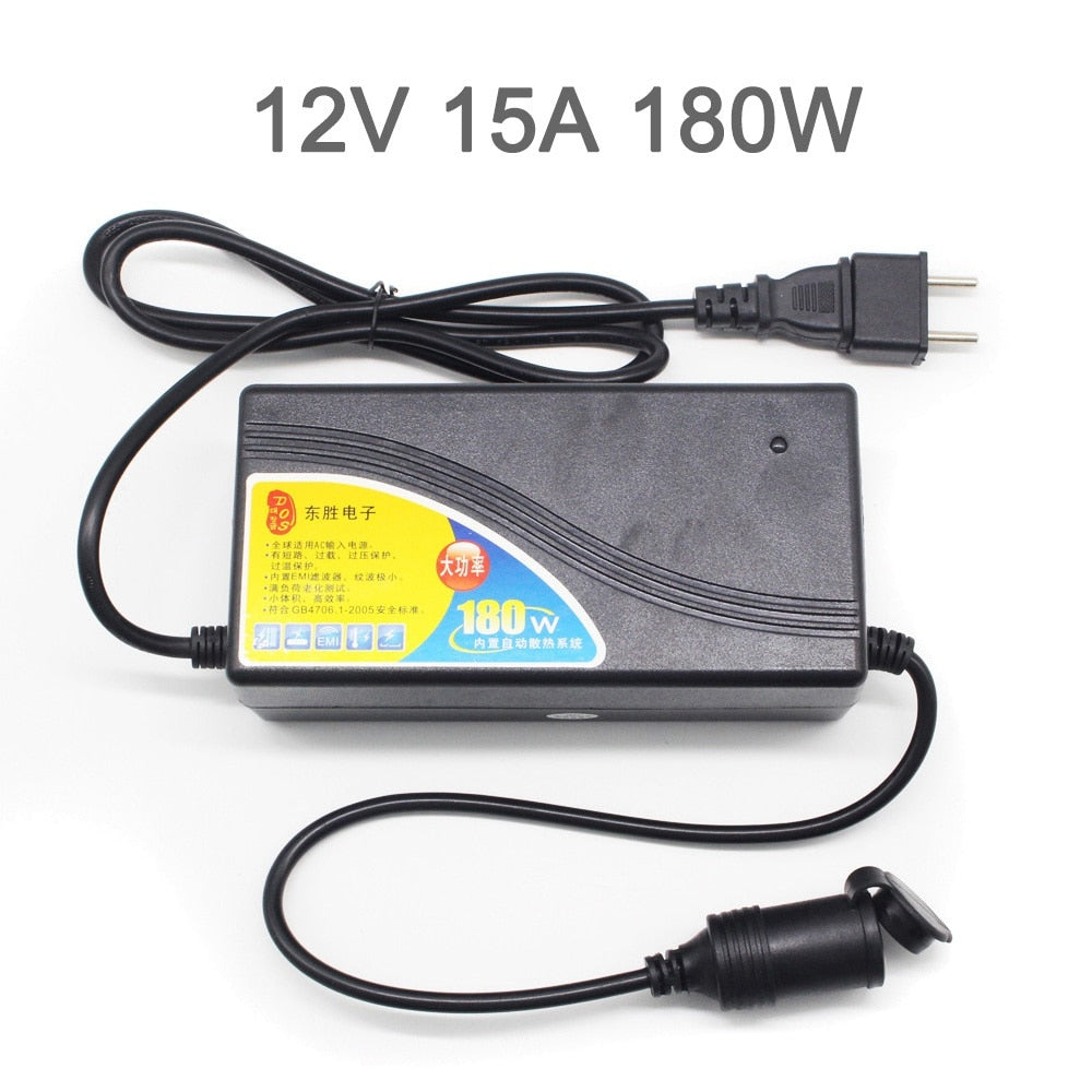 LED 220V to 12V Car Cigarette Lighter AC DC 12V 150W 180W 250W LED Driver 12 Volt 110V Converter Power Supply Lighting Transformer