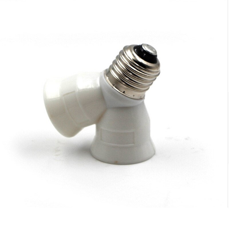 Fireproof Material E27 to 2 E27 lamp Holder  Converter Socket Conversion light Bulb Base type 2E27 Y Shape Splitter Adapter
