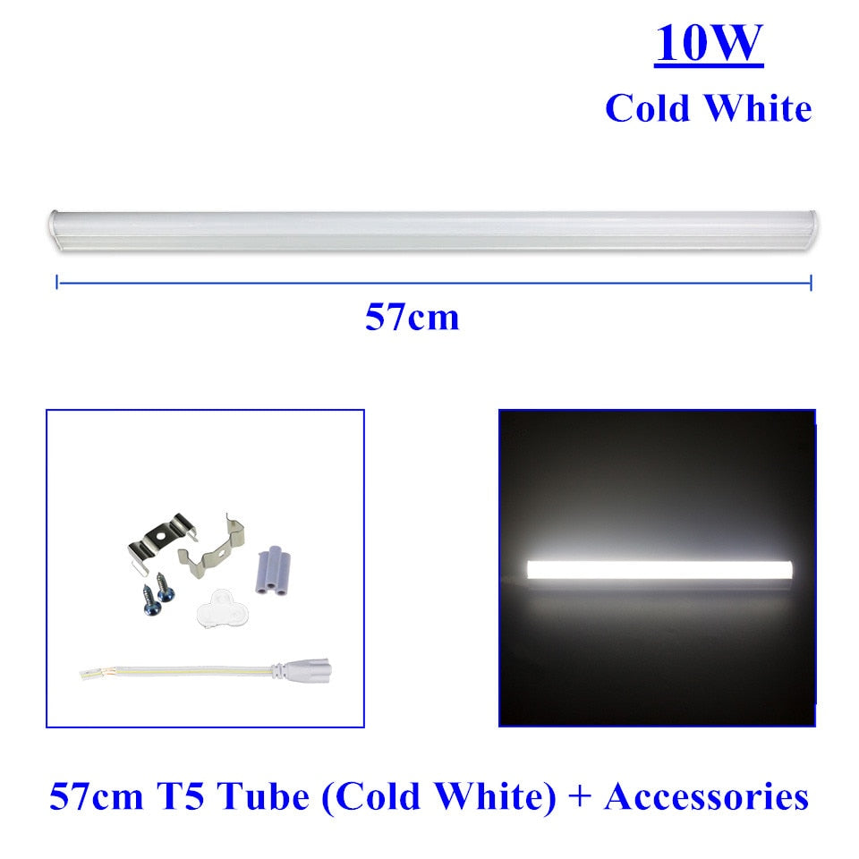 T5 LED Tube Lamp 220V 1FT 2FT LED Fluorescent Tube Neon Light 6W 10W 30cm 60cm Lampara LED Wall Lamps 2835 SMD For Home Lighting