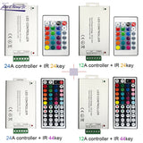 12A 144W 24A  288W 24key 44key DC12-24V IR wireles Remote Led RGB Controller 44key IR Dimmer for 3528 5050 RGB led strip light