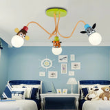 Novelty Led White Bulb Ceiling Lights Cartoon Animal Monkey Zebra Giraffe Children Kids Bedroom Room Lamps Hang Pendent Light