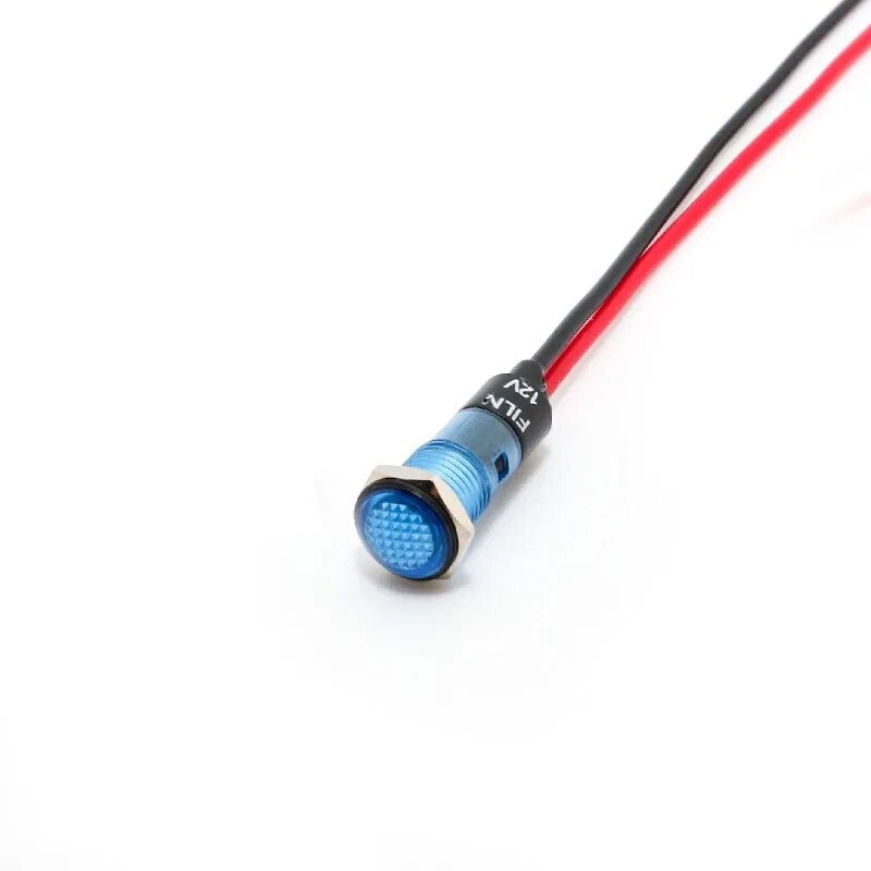 LED light indicator lamp pilot light signal light 8mm