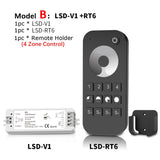 LED Dimmer Switch PWM Wireless RF 2.4G 4-Zone Touch Remote Smart Home Wifi Relay DC12V 24V Controller for Single Color LED Strip