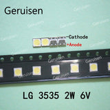 200pcs FOR LCD TV repair LG led TV backlight strip lights with light-emitting diode 3535 SMD LED beads 6V LG 2W