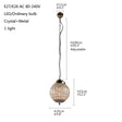 Retro Vintage Royal Empire Ball Chandelier Crystal Modern Pendant Lamp Lights E27 For Living Room Bedroom Bathroom Hotel