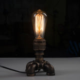 Vintage Industrial Water Pipe Fixture - Retro Metal Desk Light for Living Room Decor