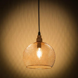 Electroplating modern  metal cage pendant lamp,vintage  rose gold birdcage creative hanging lamp for restaurant living room