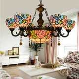 LED E27 Tiffany Glass Alloy LED Lamp LED Light Pendant Lights Pendant Lamp Pendant Light for Dining Room Foyer