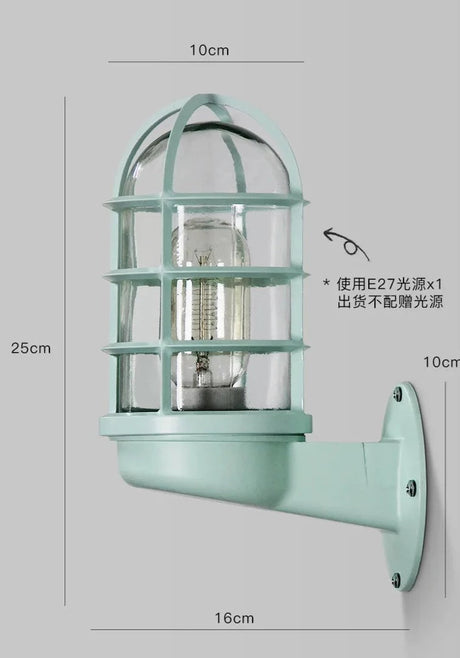 Wand lamp Nordic LED Wall Light Outdoor Lighting Glass Shade Outdoor Wall Lamp Courtyard Porch Lights Buiten Ver lighting