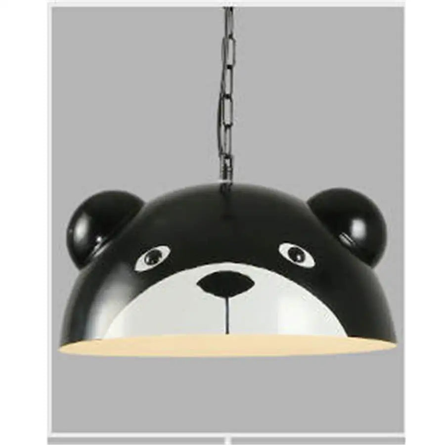American children bedroom panda pendant lights kids cartoon nursery study hanging lamp creative home deco kitchen led luminaire